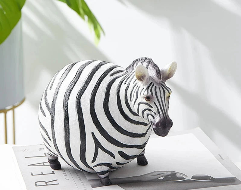 Fat Zebra Ornament - Floral Fawna
