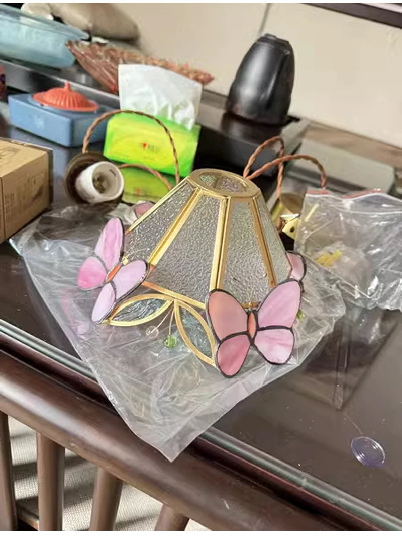 Glass Butterfly Pendant Light