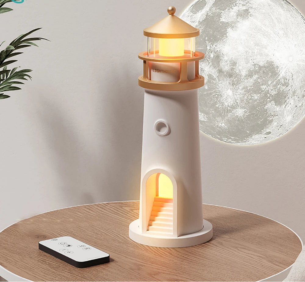 Lighthouse & Moon Projector - Floral Fawna