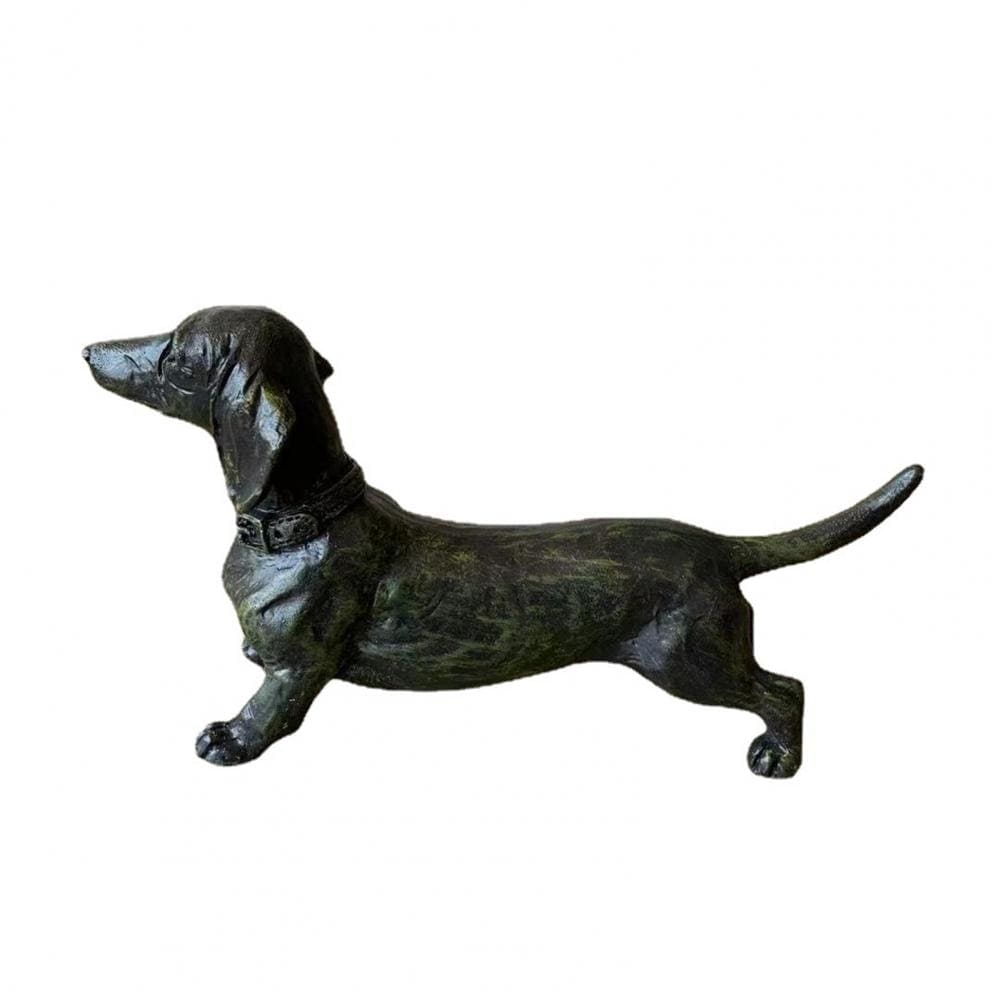 Black Dachshund Figurine - Floral Fawna