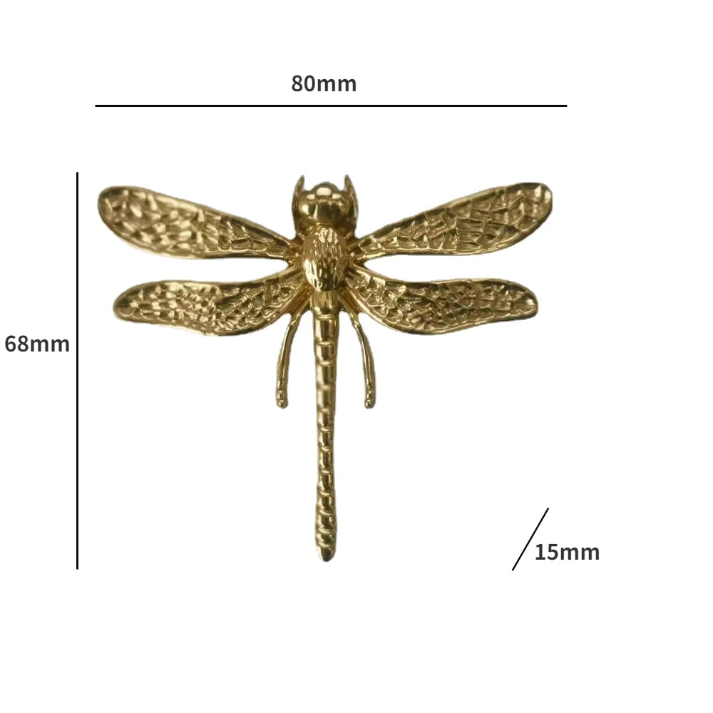 Dragonfly Brass Cabinet Handle