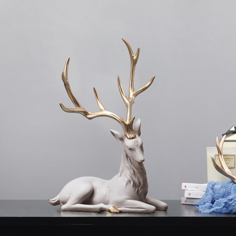 Enchanting Elk Sculpture - Floral Fawna