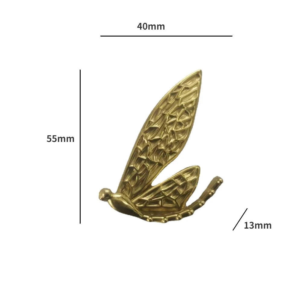Dragonfly Brass Cabinet Handle