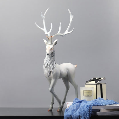 Enchanting Elk Sculpture - Floral Fawna