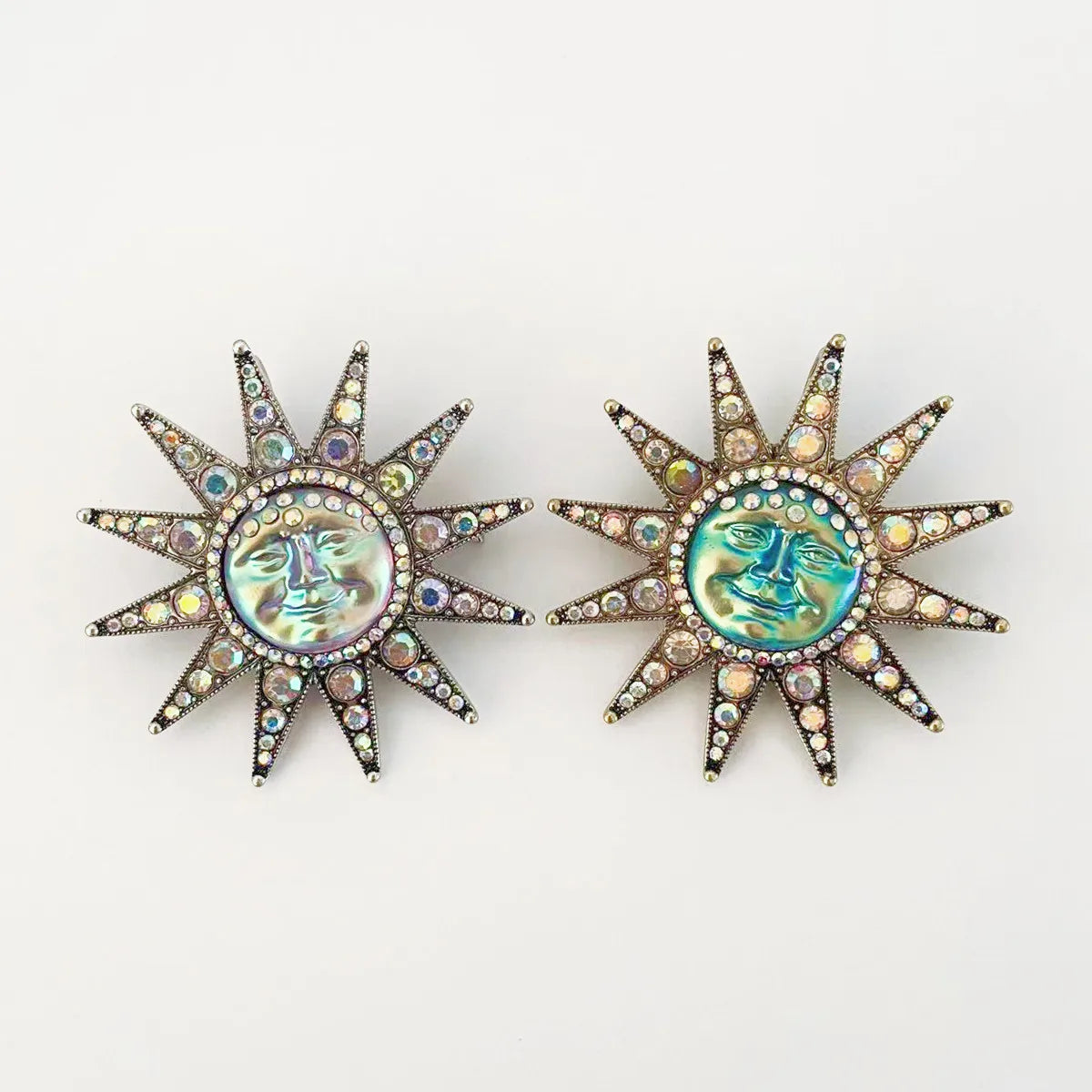 Holographic Sun Goddess Brooch - Floral Fawna