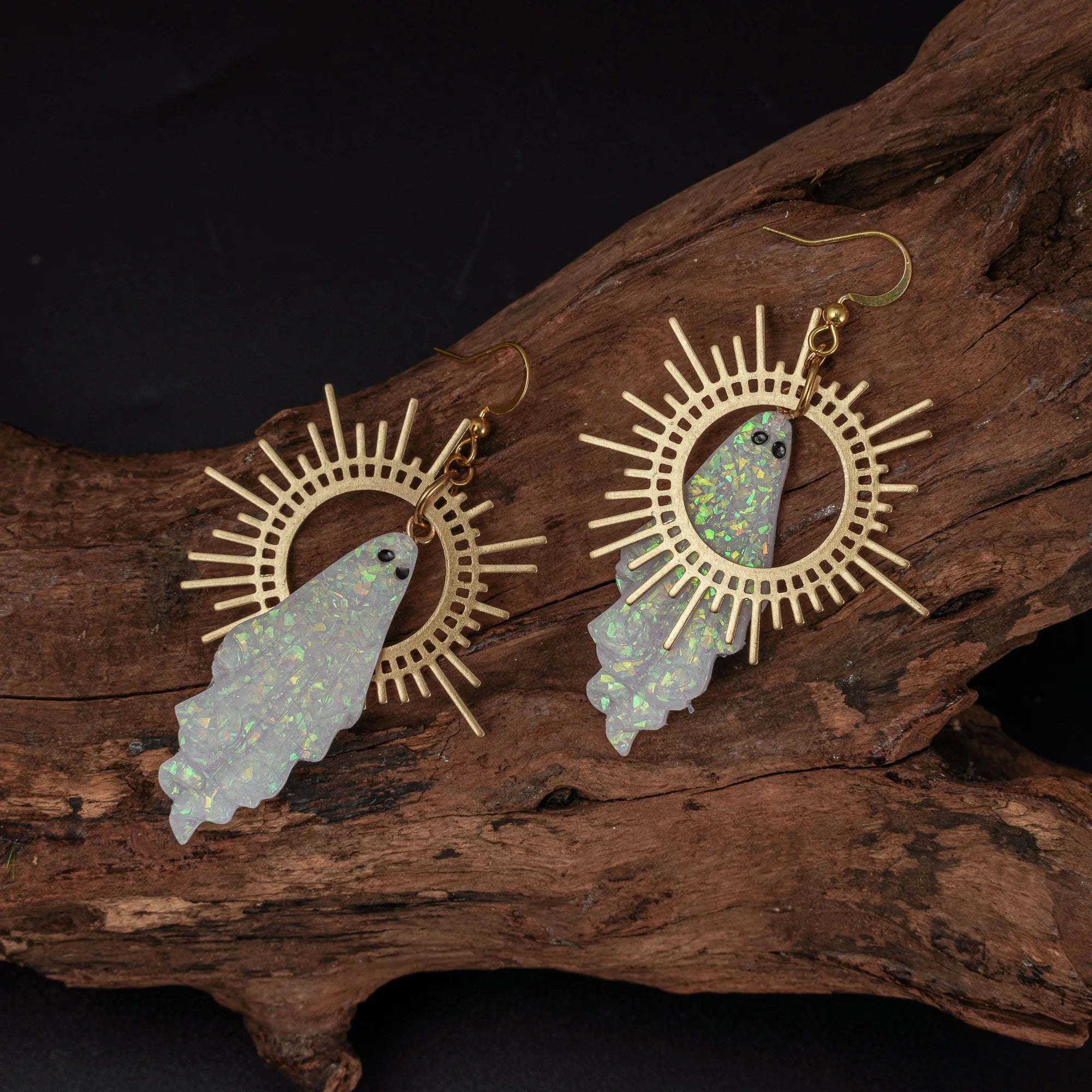 Ghost Sun Earrings - Floral Fawna