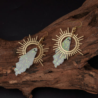 Ghost Sun Earrings - Floral Fawna