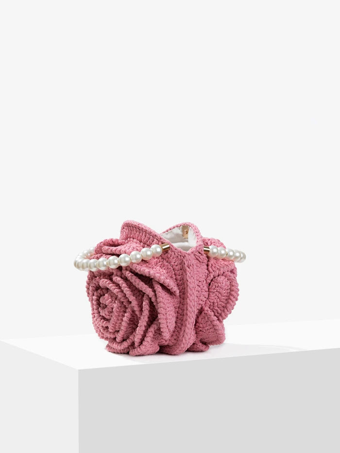 3D Crochet Rose Bag