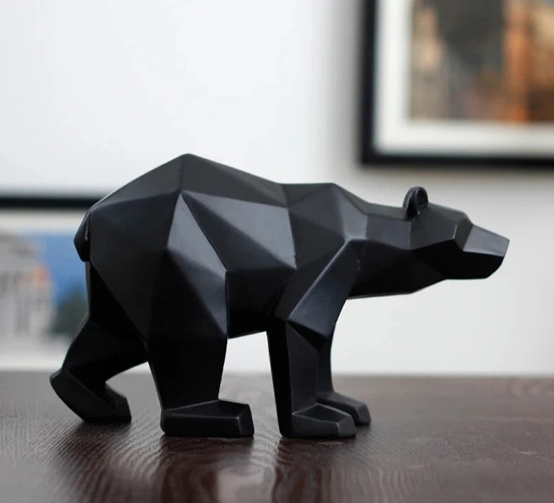 Geometric Bear Sculpture