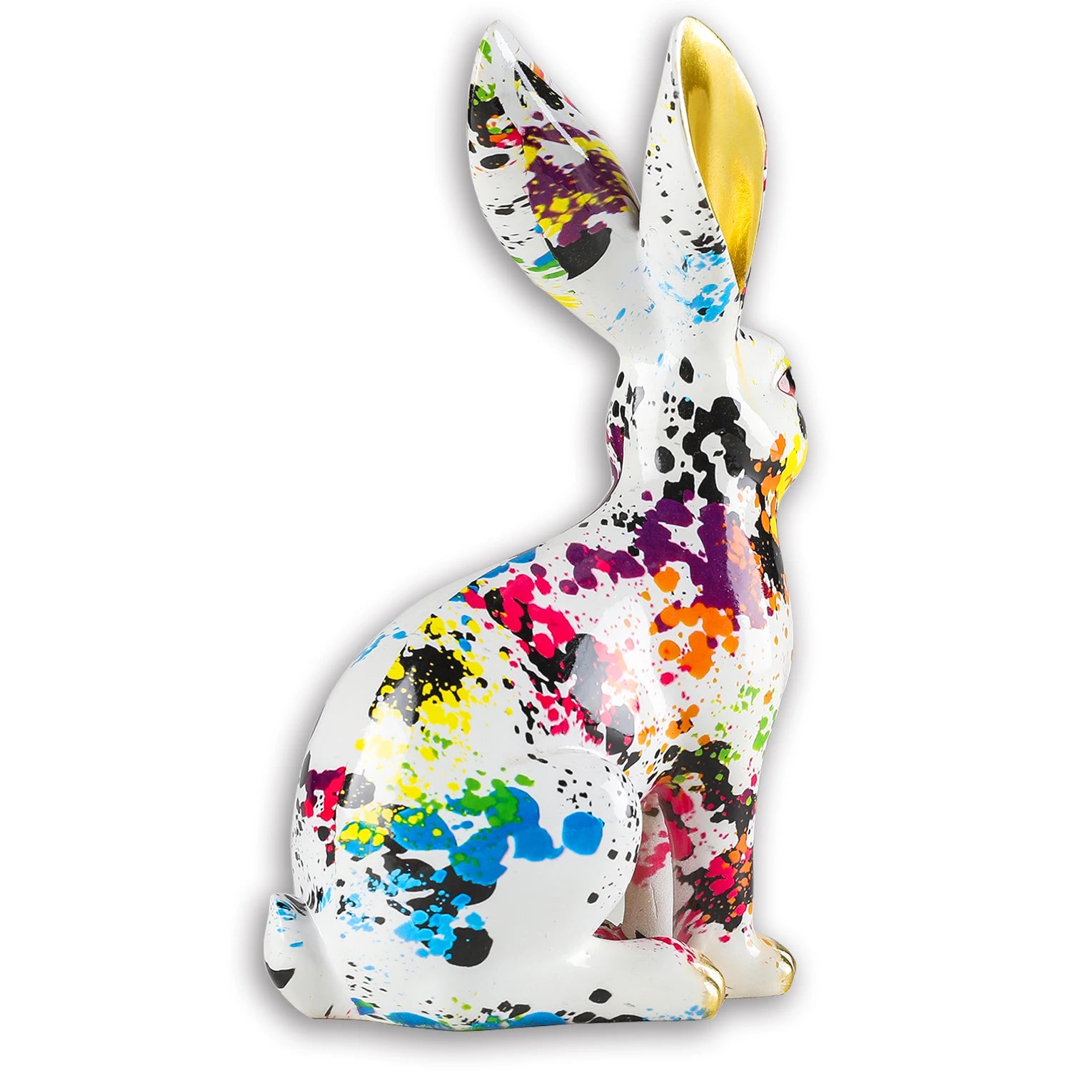 Graffiti Rabbit Sculpture - Floral Fawna