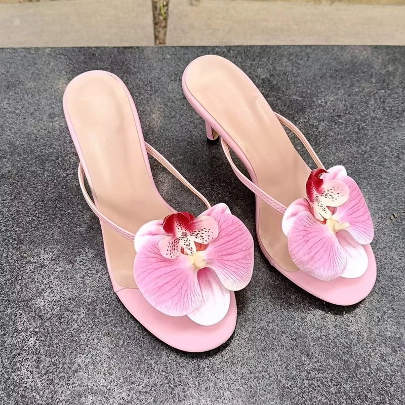 Pink Iris Heeled Sandals