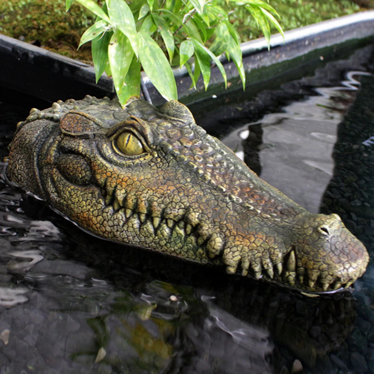 Floating Alligator Head Sculpture