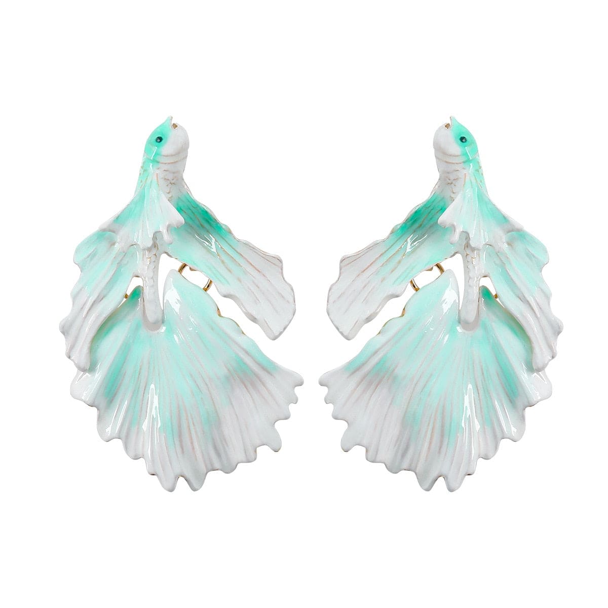 Betta Fish Earrings - Floral Fawna