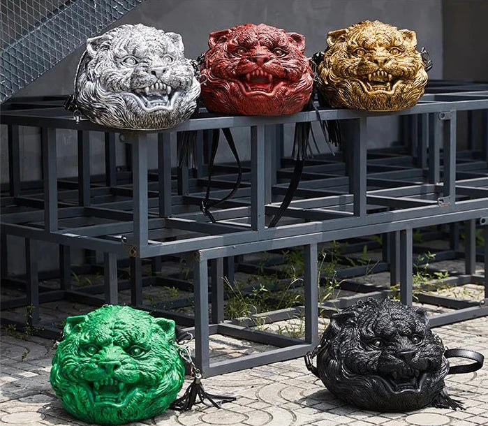 3D Tiger Head Bag - Floral Fawna