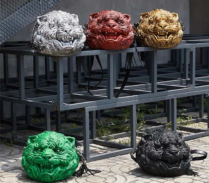 3D Tiger Head Bag - Floral Fawna
