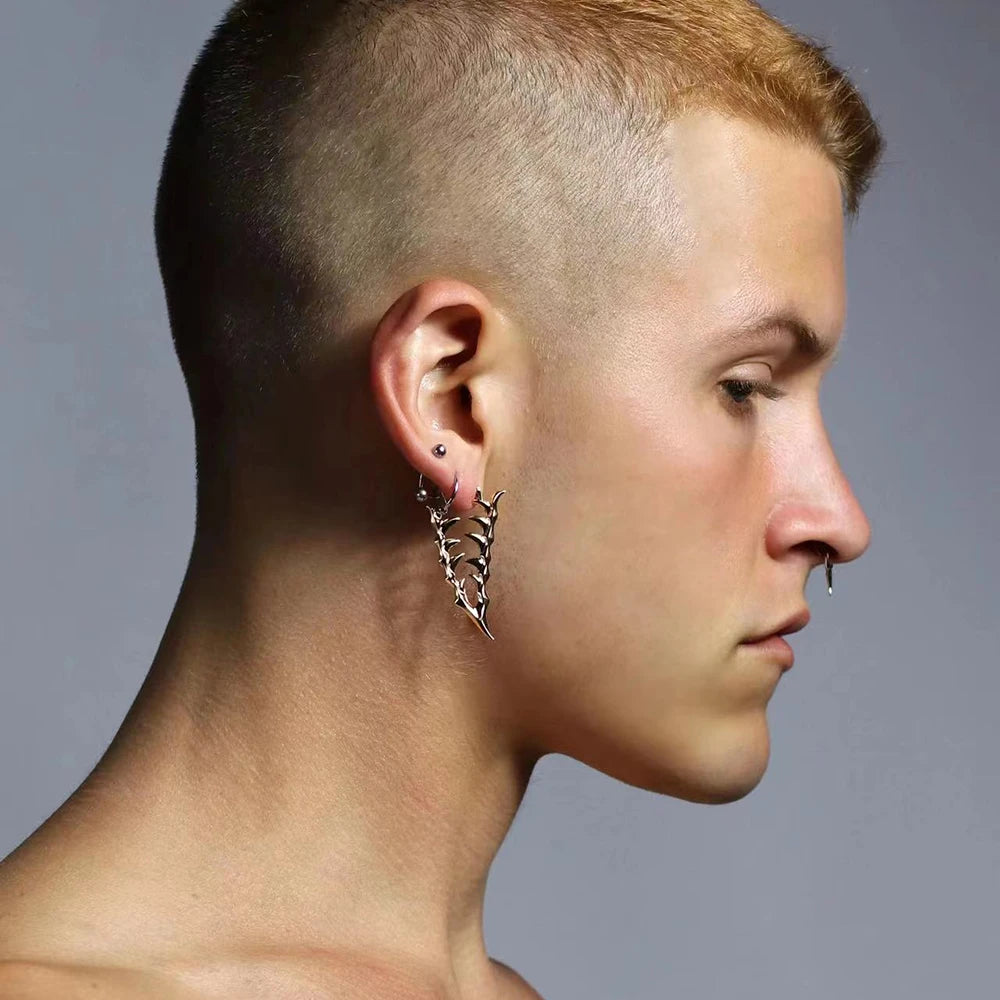 Canine Teeth Dangle Earrings - Floral Fawna