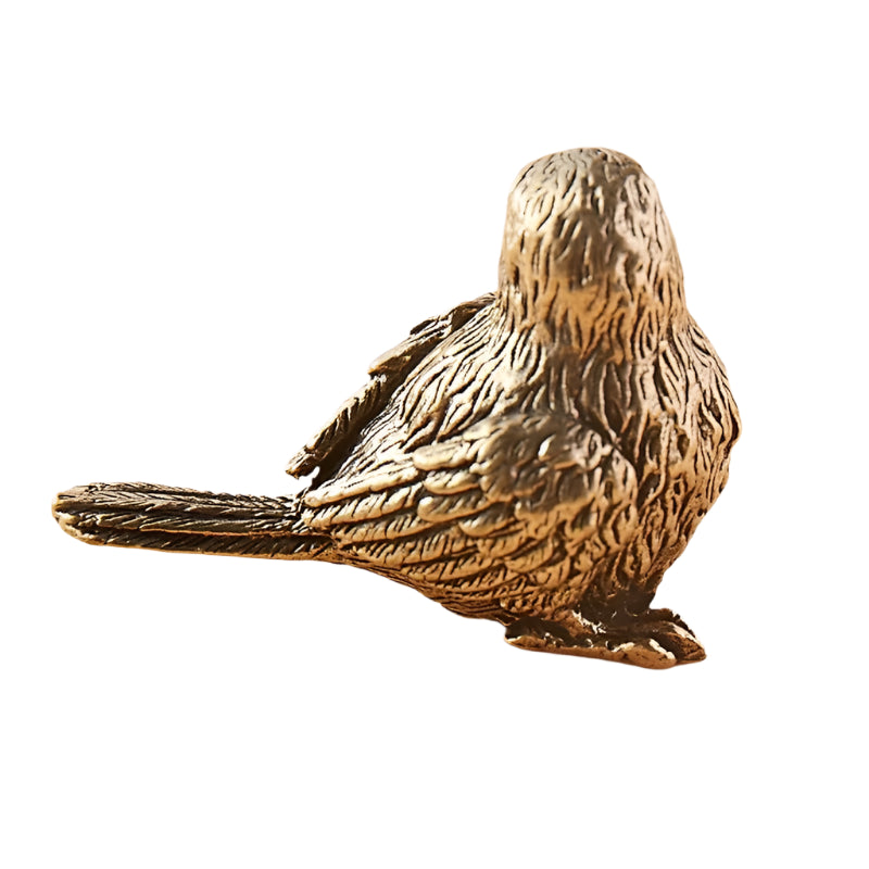 Copper Sparrow Figurine - Floral Fawna