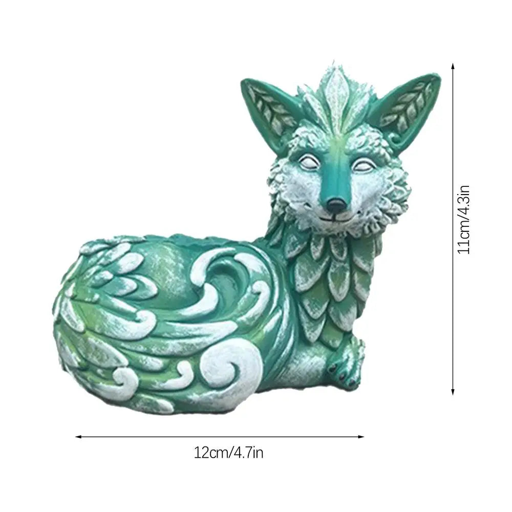Fox Resin Planter - Floral Fawna