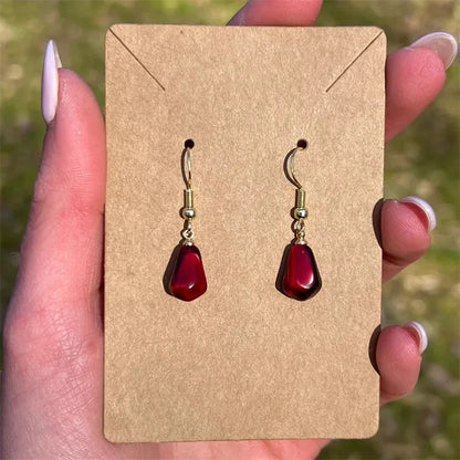 Pomegranate Seed Dangle Earrings