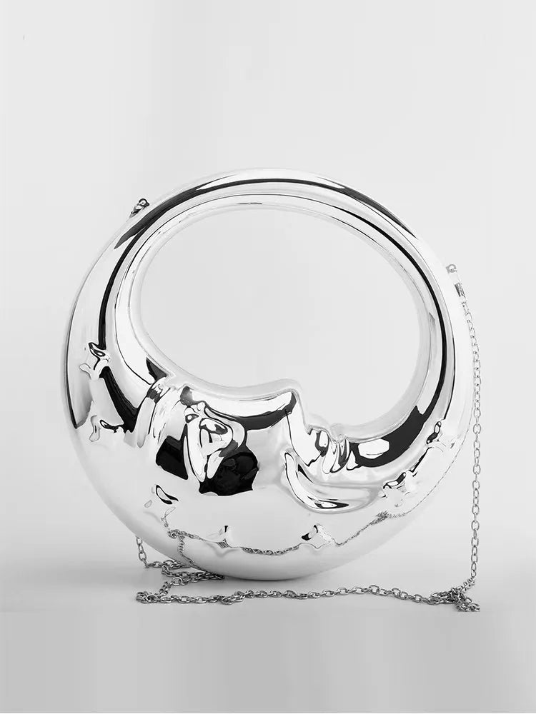 Crescent Moon Clutch Bag - Floral Fawna