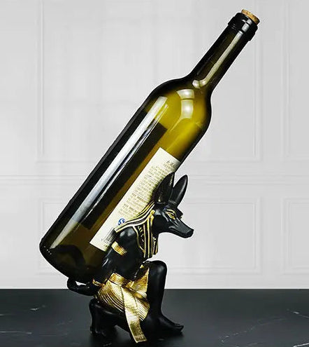 Anubis Dog Wine Holder - Floral Fawna