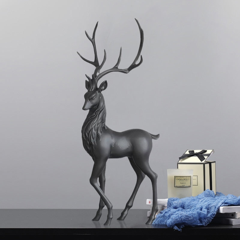 Enchanting Elk Sculpture - Floral Fawna