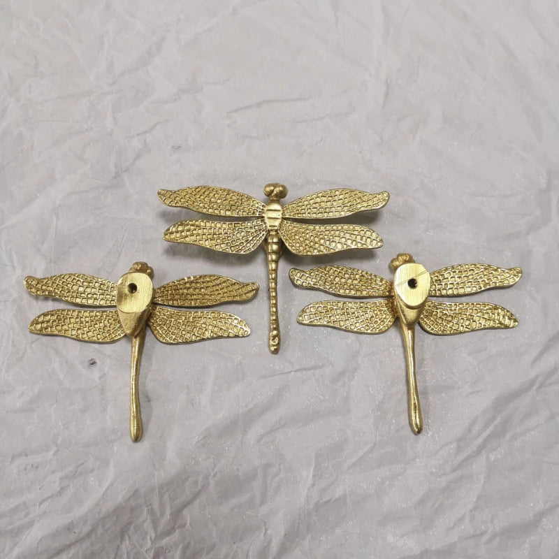 Dragonfly Brass Cabinet Handle
