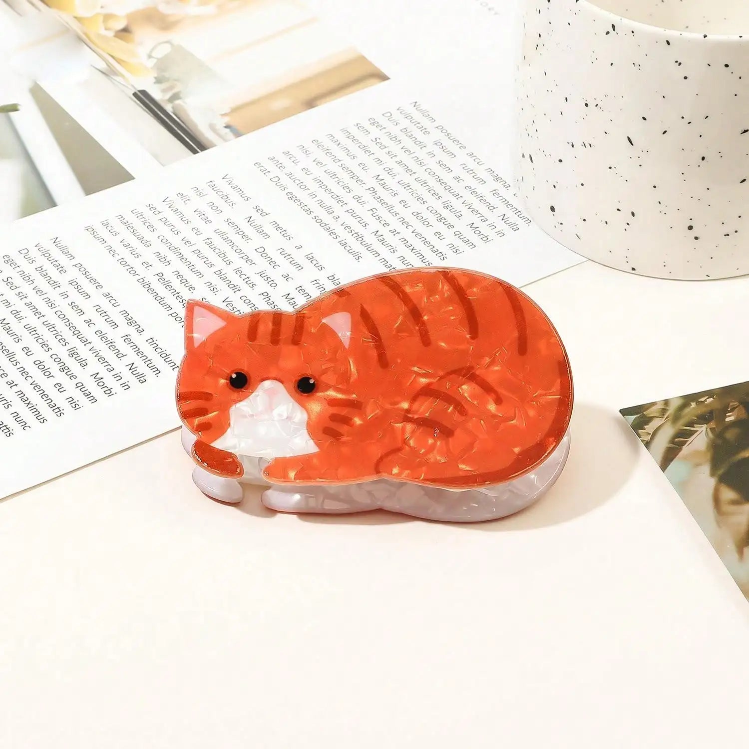 Cat Hair Claw Clips - Floral Fawna