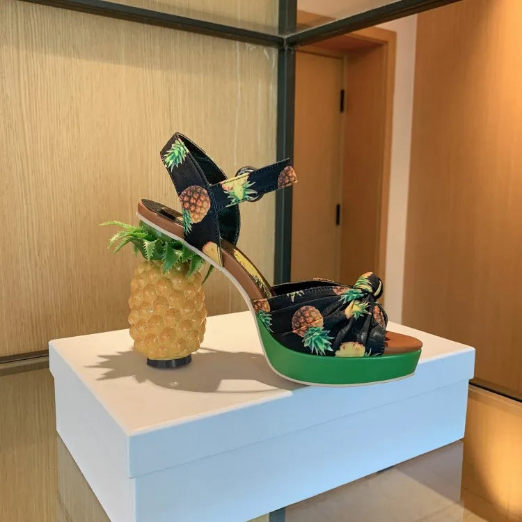 Pineapple Platform Sandals