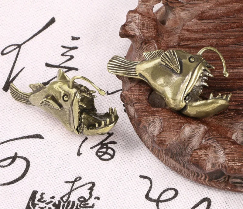 Anglerfish Brass Figurine - Floral Fawna