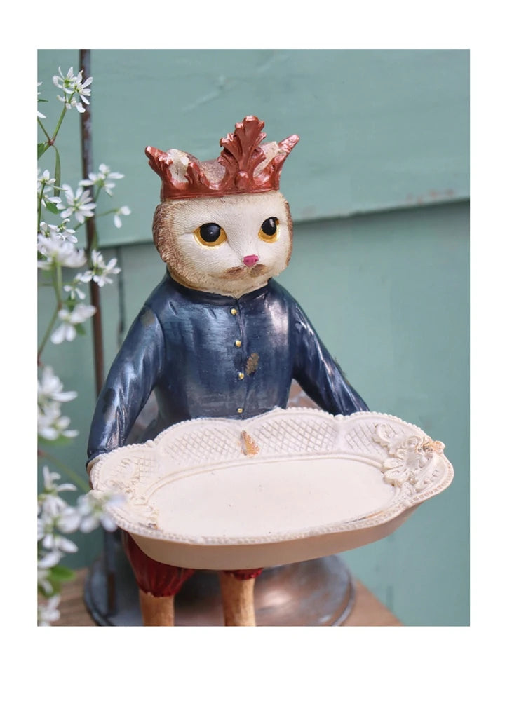 Royal Cat Ornamental Tray - Floral Fawna