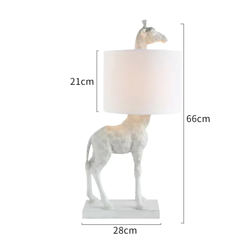 Giraffe Table Lamp - Floral Fawna
