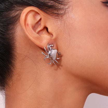 Crab Stud Earrings - Floral Fawna