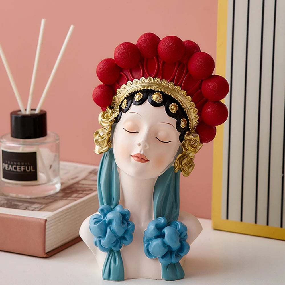 Peking Opera Girl Ornament - Floral Fawna