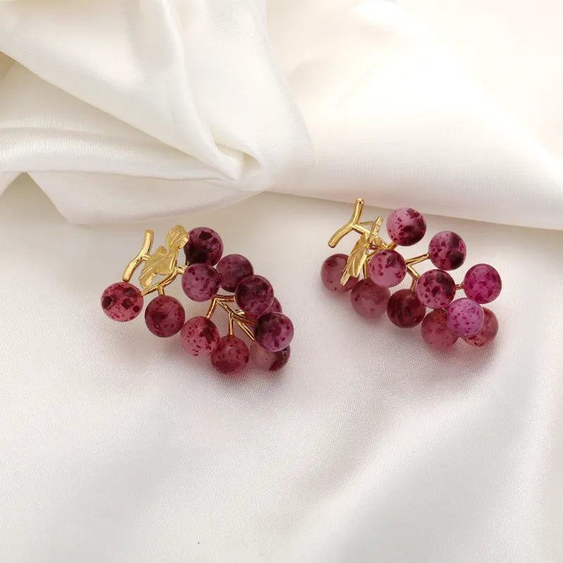 Luxurious Grape Earrings - Floral Fawna