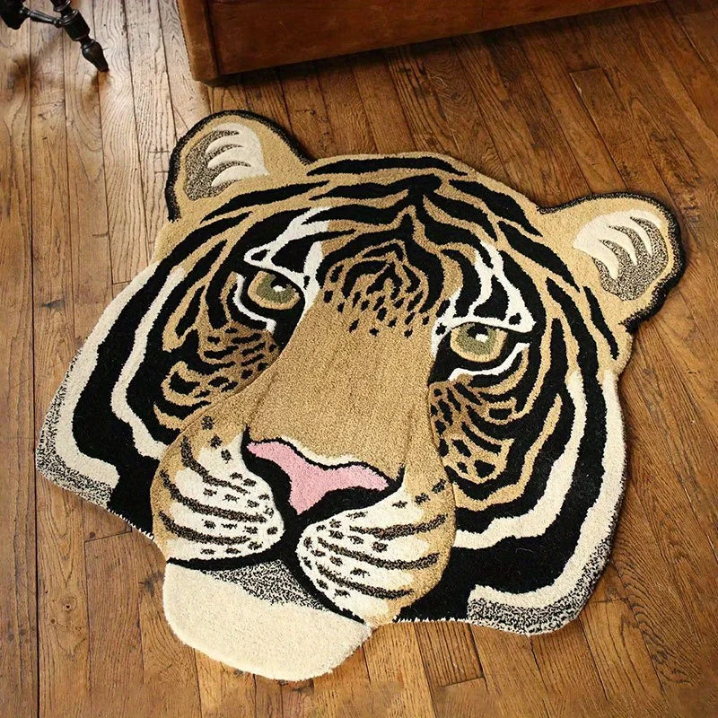 Big Cat Face Mat - Floral Fawna