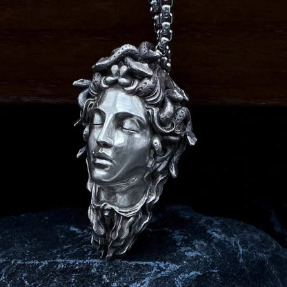 Handcrafted Sterling Silver Medusa Necklace - Floral Fawna