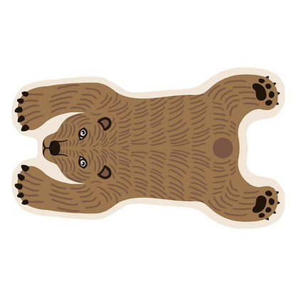 Faux Fur Striped Bear Rug - Floral Fawna