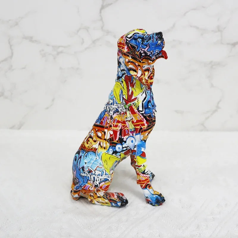 Abstract Cocker Spaniel Sculpture - Floral Fawna