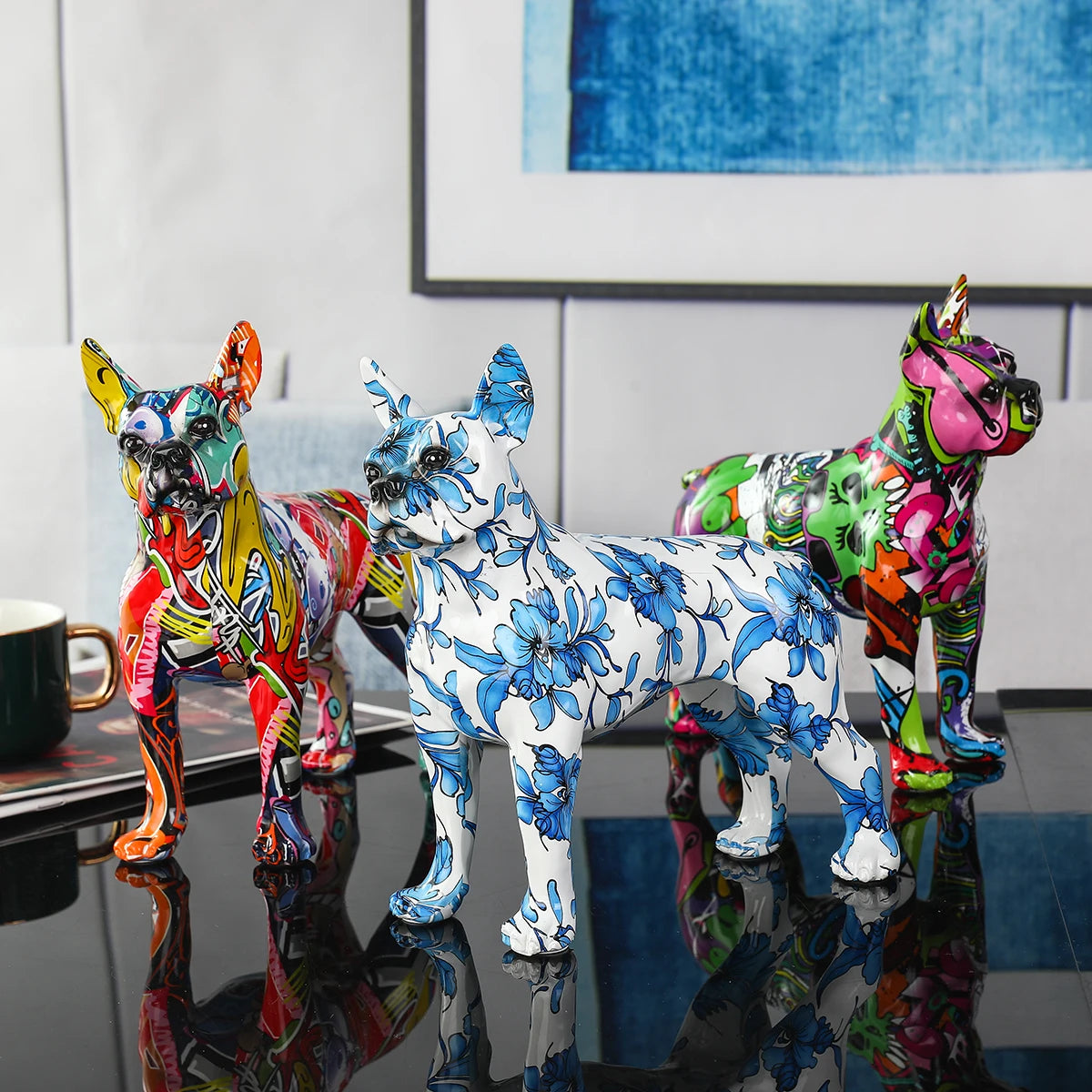 Abstract Boston Terrier Sculpture