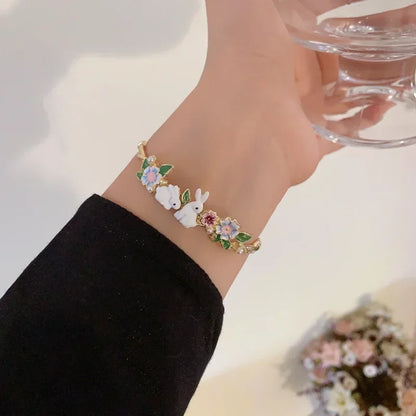 Floral Rabbit Bracelet - Floral Fawna