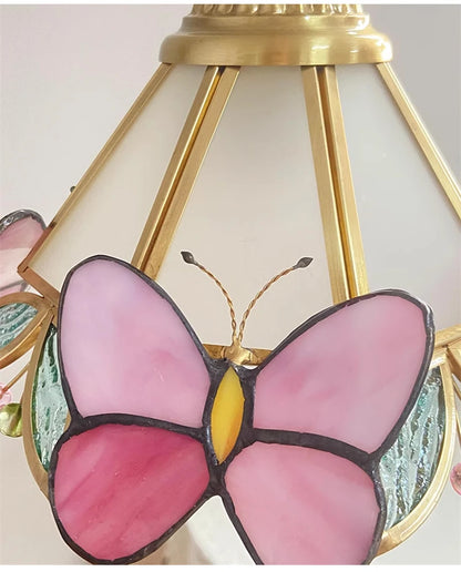 Glass Butterfly Pendant Light