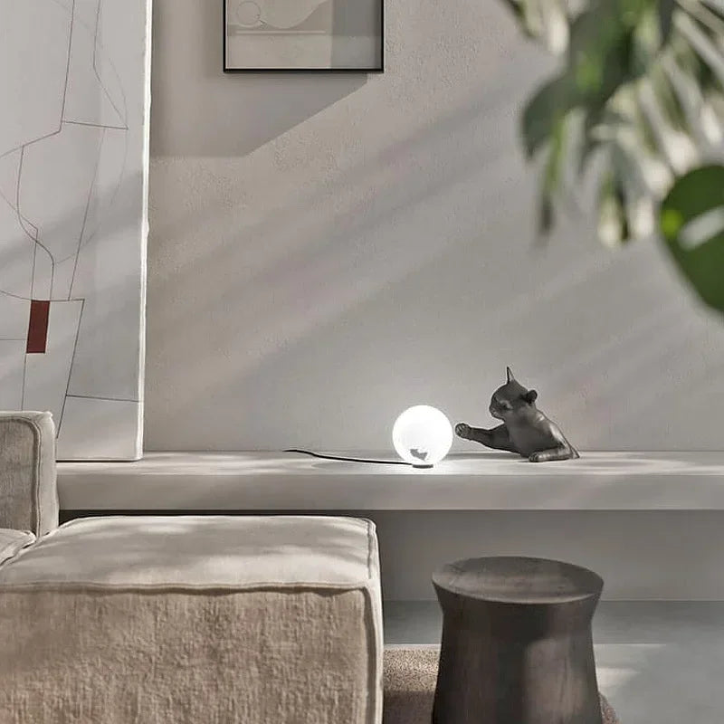 Cat &amp; Mouse Wall Lamp - Floral Fawna