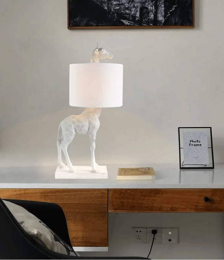 Giraffe Table Lamp - Floral Fawna