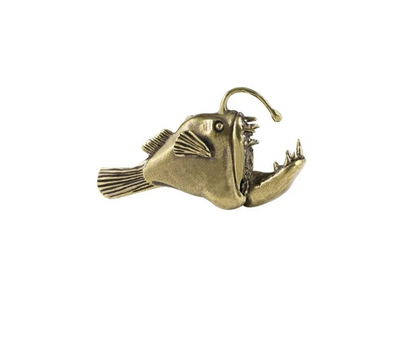 Anglerfish Brass Figurine - Floral Fawna