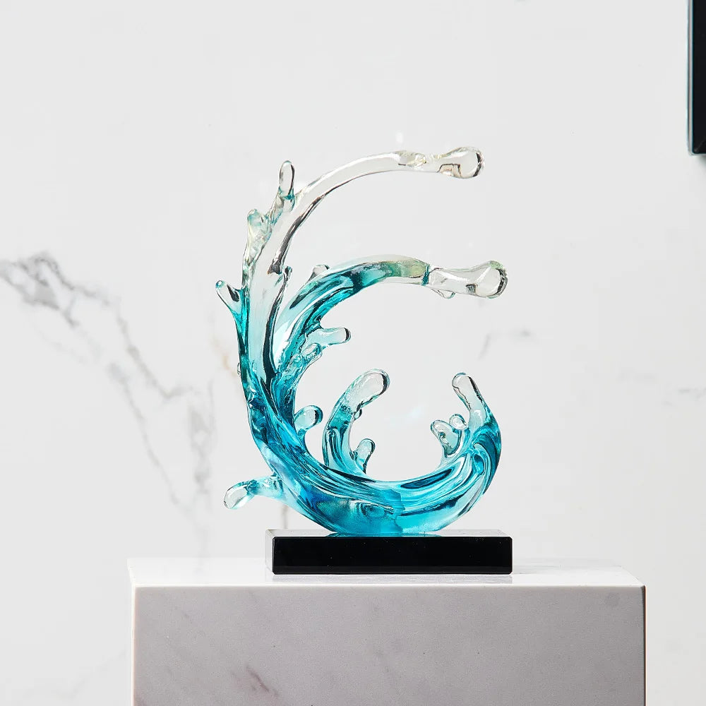 Ocean Wave Sculpture - Floral Fawna