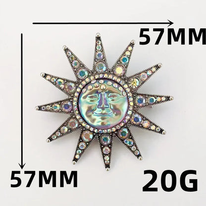 Holographic Sun Goddess Brooch - Floral Fawna