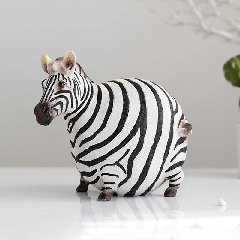 Fat Zebra Ornament - Floral Fawna