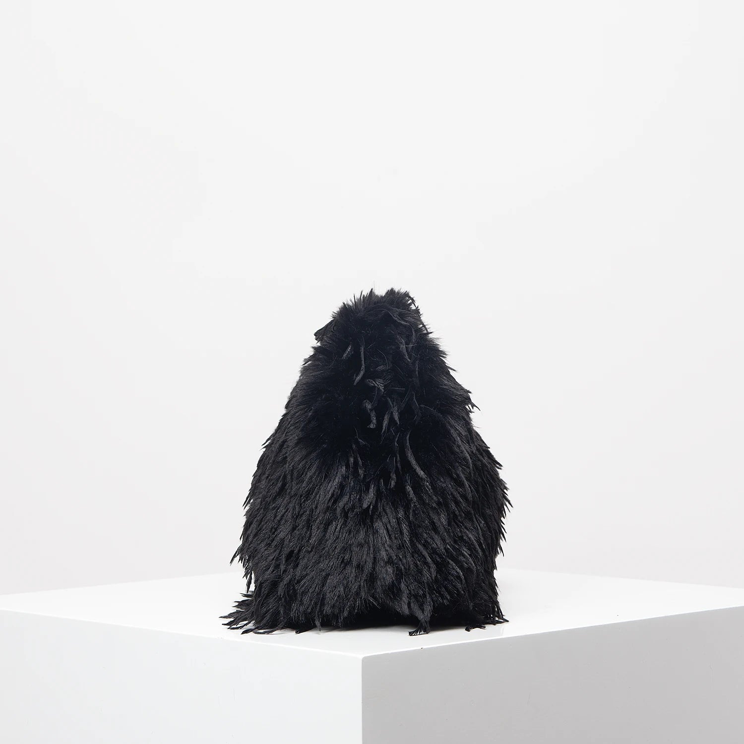 Oversized Faux Feather Clutch Bag - Floral Fawna