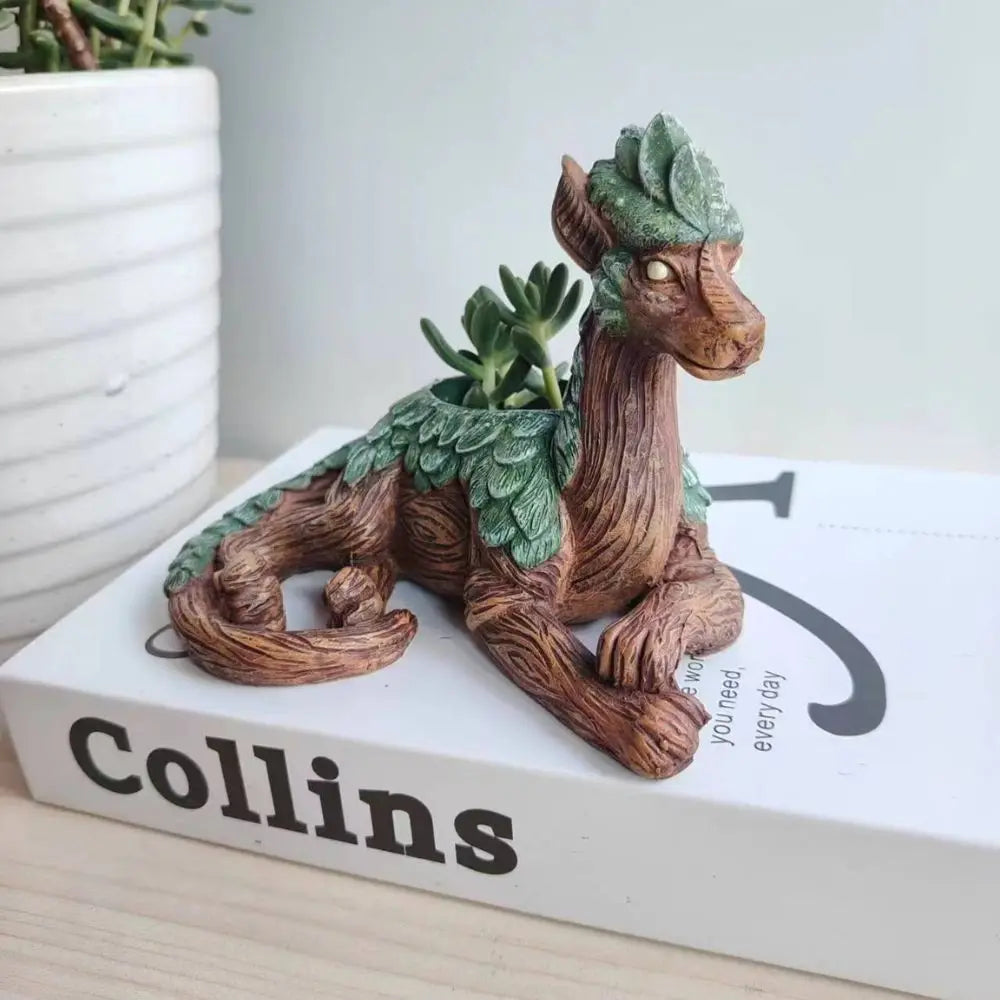 Tree Dragon Planter - Floral Fawna